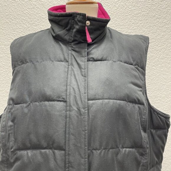 Merona Women’s Plus 20W 22W Black Puffer Vest Puffy Sleeveless Pink Zip Pockets - Picture 5 of 11